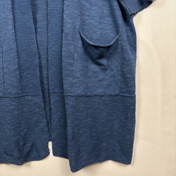Eileen Fisher Linen Cotton Knit Duster Cardigan Top L/ XL Breathable Lagenlook - Picture 3 of 14